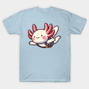 Cute axolotl Skydiving T-Shirt